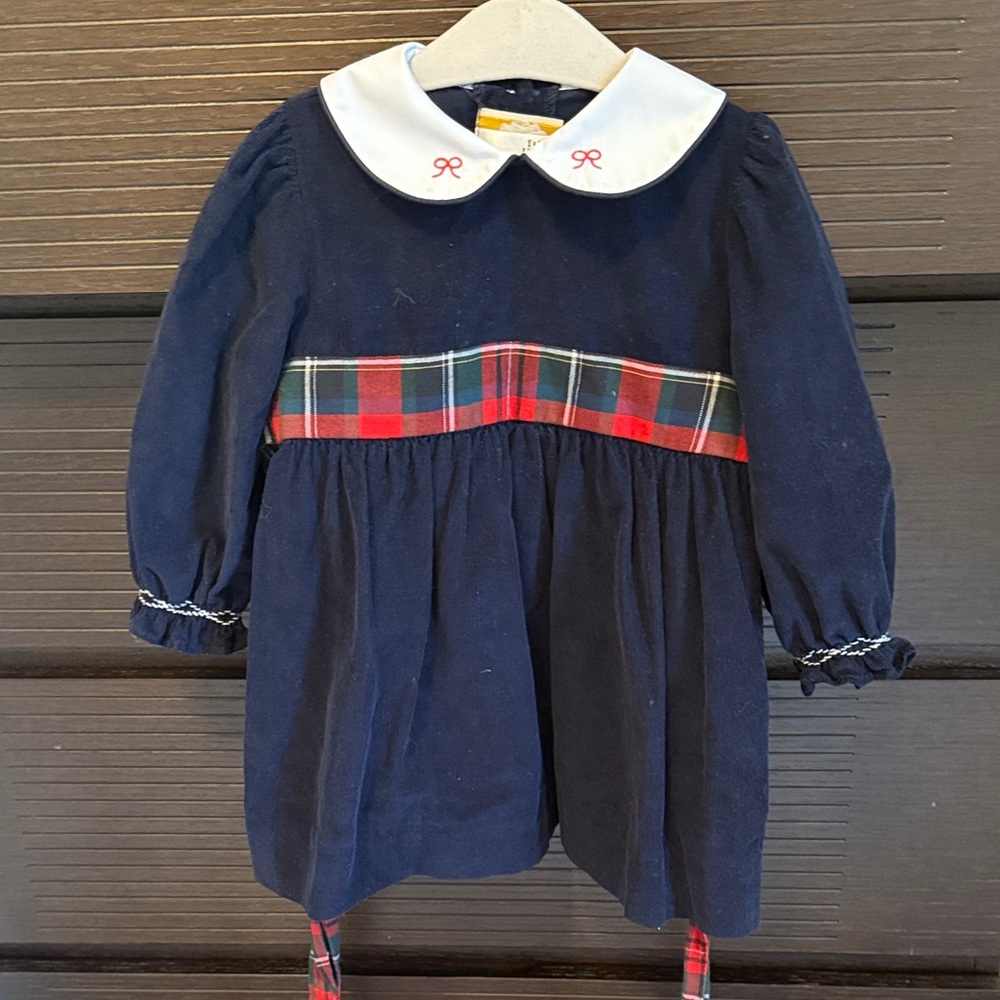 The Beaufort Bonnet Company Navy Plaid Dress